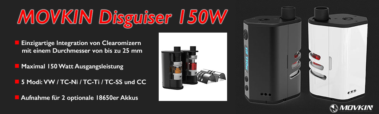 Movkin Disguiser 150 W Box Mod Movkin Disguiser 150 W Box Mod