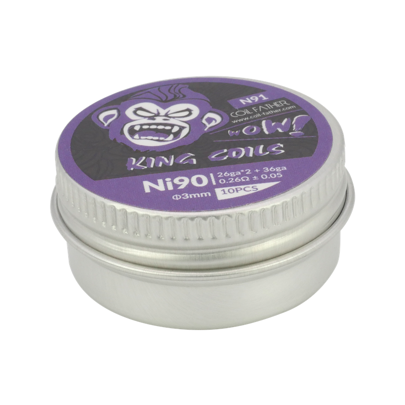 Coil Father - King Coils pre made - NI90 26ga*2+360,26 Ohm  0.05