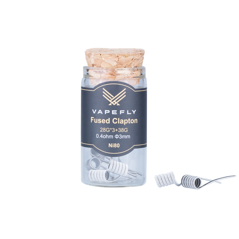 Vapefly Fused Clapton Ni80 - Prebuilt Coil - 0,4 O hm - 6 Stk