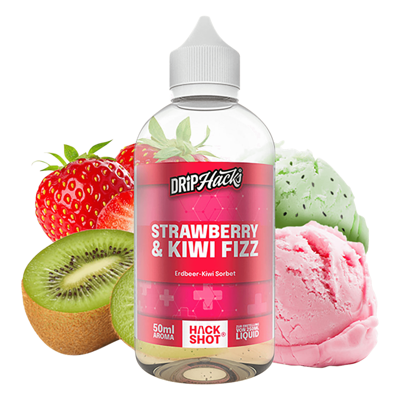 Drip Hacks Aroma - Strawberry & Kiwi Fizz - 50 ml Longfill 