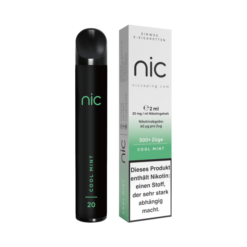 nic Vaping Cool Mint - Einweg E-Zigarette - 20 mg/ml