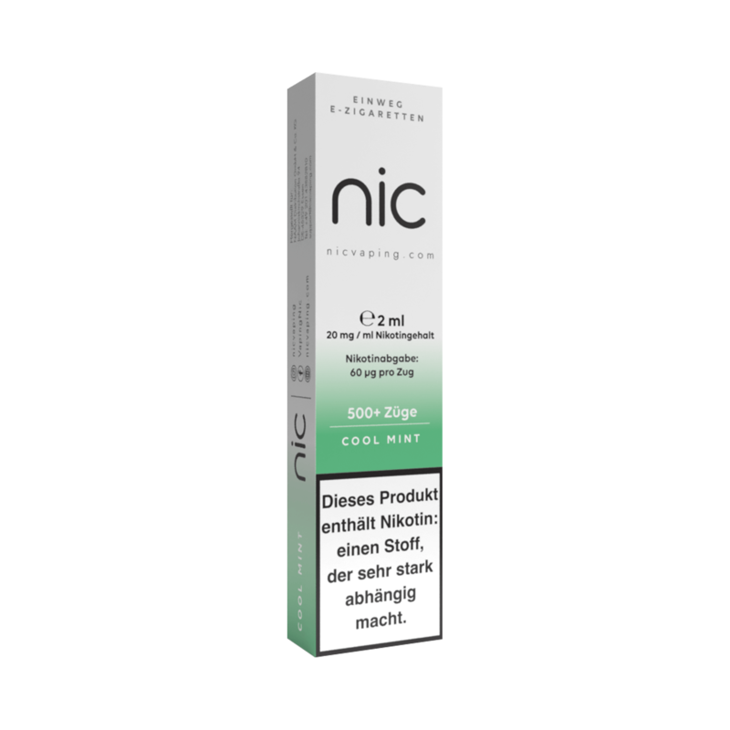 nic Vaping Cool Mint - Einweg E-Zigarette - 20 mg/ml 