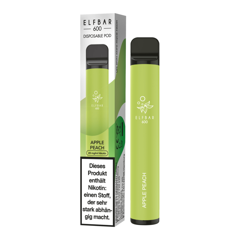 ELF Bar 600 Apple Peach - Einweg E-Zigarette - 20 mg / ml