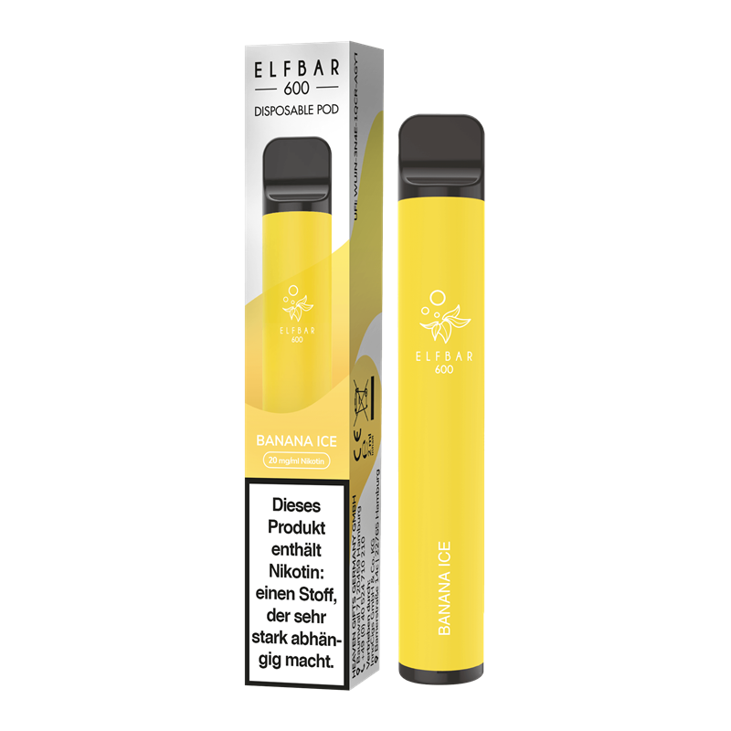 ELF Bar 600 Banana ICE - Einweg E-Zigarette - 20 mg / ml