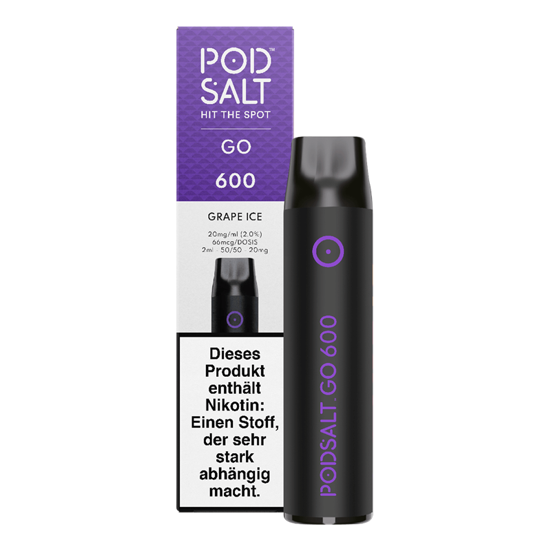 POD SALT GO 600 - Grape Ice - Einweg E-Zigarette