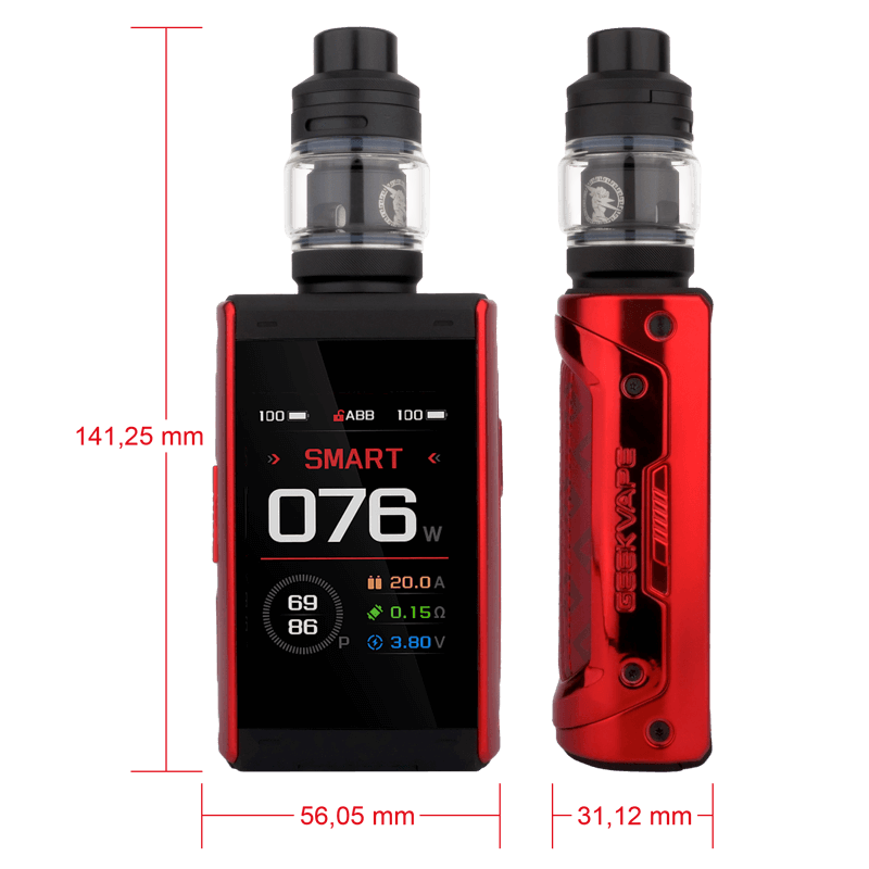 BA-Ware GeekVape AEGIS Touch T200 + Z Sub Ohm 2021t - E-Zigarette - 200 W - 5 ml Col_GeekVa azure bl 