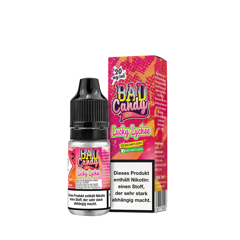 Bad Candy E-Liquid - Lucky Lychee - 10 ml Nikotinsalz