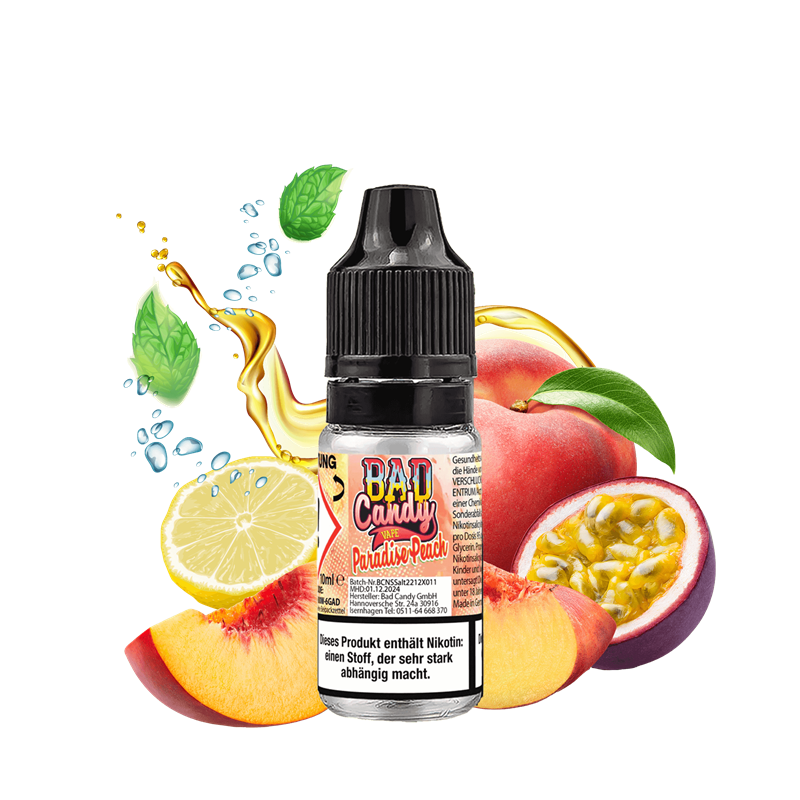 Bad Candy E-Liquid - Paradise Peach - 10 ml Nikotinsalz