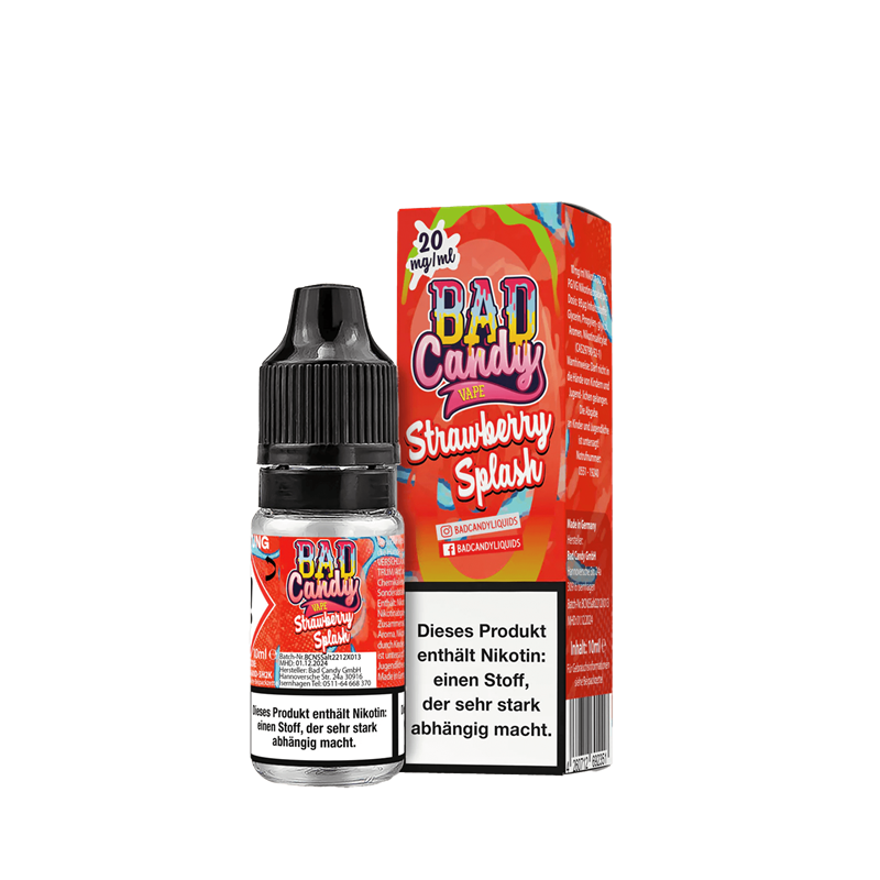 Bad Candy E-Liquid - Strawberry Splash - 10 ml Nikotinsalz