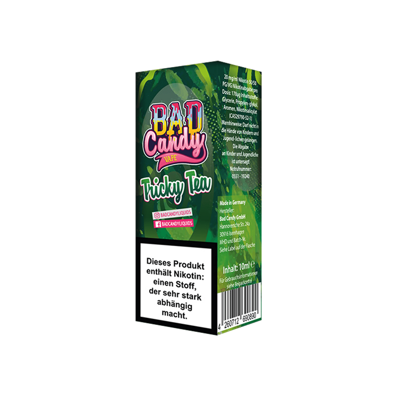 Bad Candy E-Liquid - Tricky Tea - 10 ml Nikotinsalz