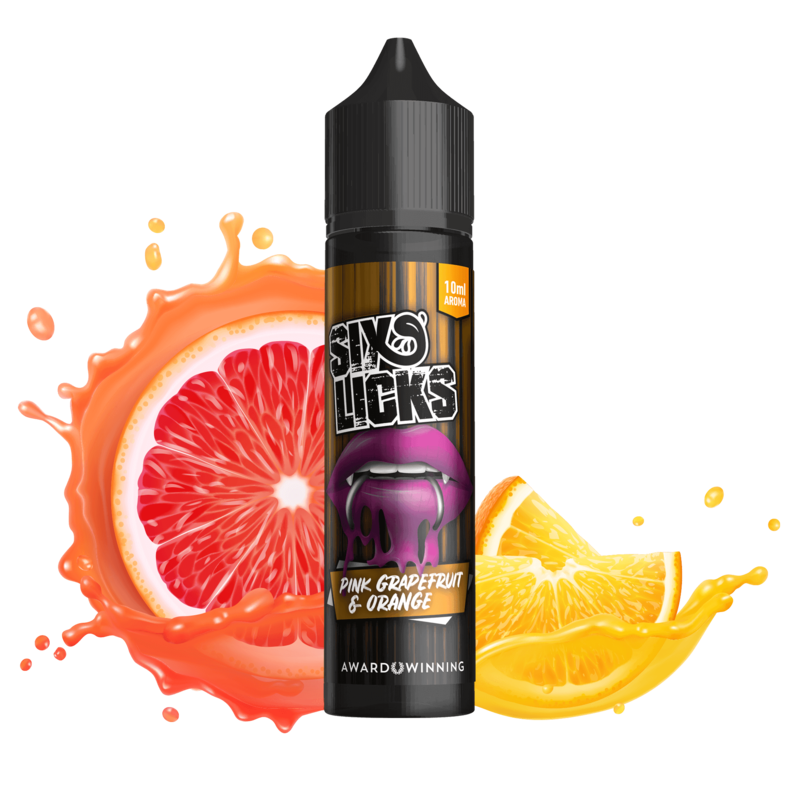 Six Licks Aroma - Pink Grapefruit Orange - 10 ml Longfill