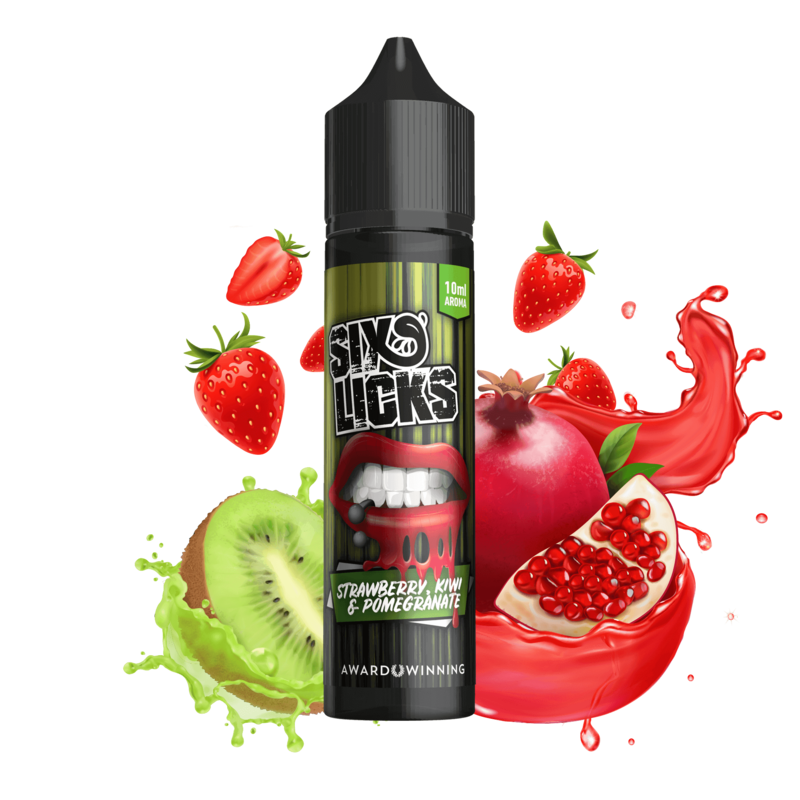 Six Licks Aroma - Strawberry Kiwi Pomegranate - 10 ml Longfill