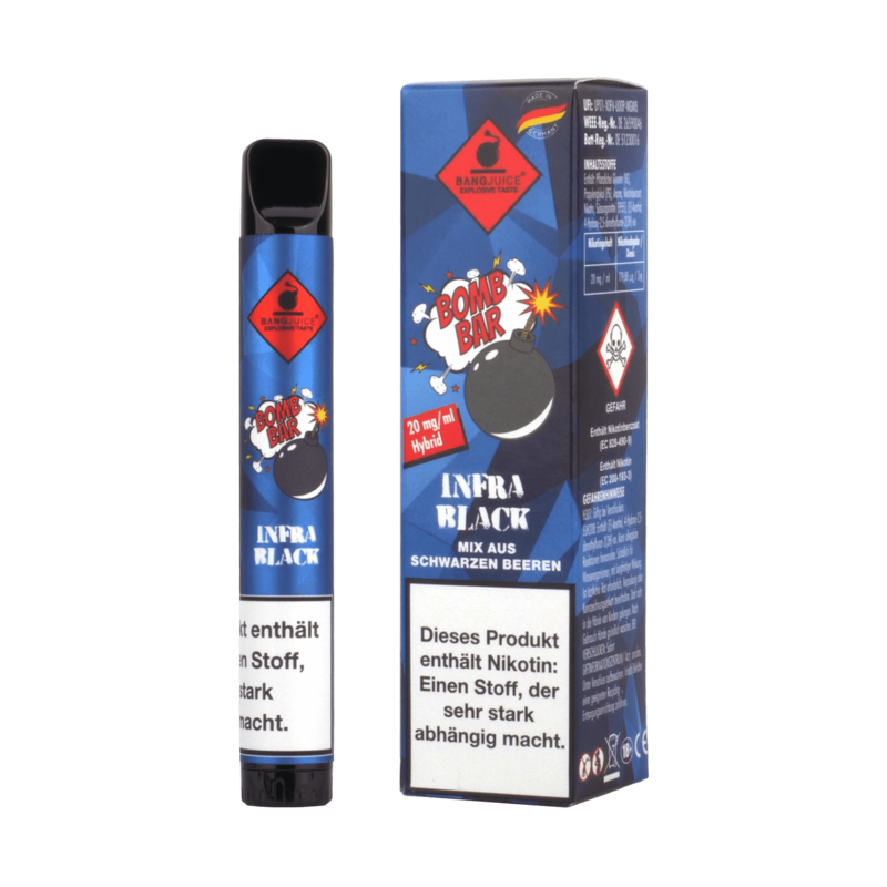 Bang Juice Bomb Bar - InfraBlack - Einweg E-Zigarette 
