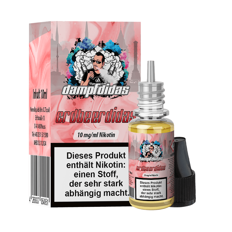 Dampfdidas E-Liquid - Erdbeerdidas - 10 ml Nikotinsalz