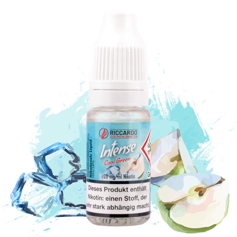 Riccardo Intense E-Liquid - Cool Green - 10 ml Nikotinsalz