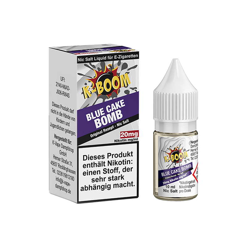 K-Boom E-Liquid - Blue Cake Bomb - 10 ml Nikotinsalz 