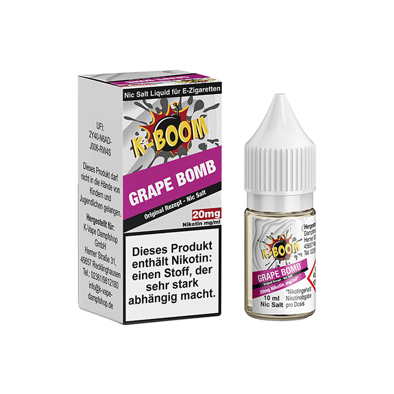 K-Boom E-Liquid - Grape Bomb - 10 ml Nikotinsalz 