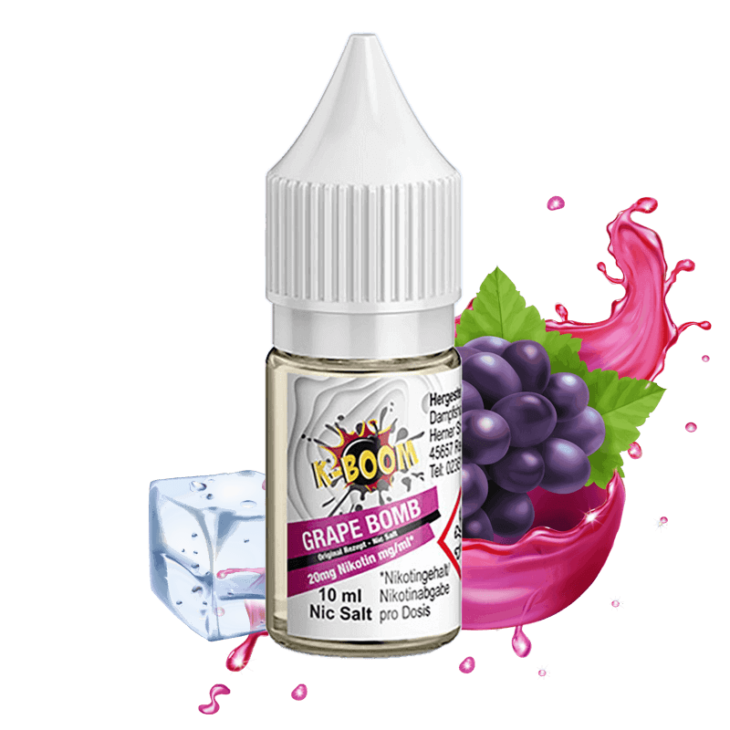 K-Boom E-Liquid - Grape Bomb - 10 ml Nikotinsalz