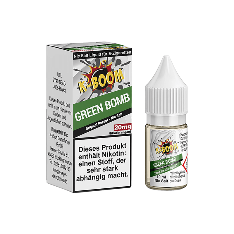 K-Boom E-Liquid - Green Bomb - 10 ml Nikotinsalz 