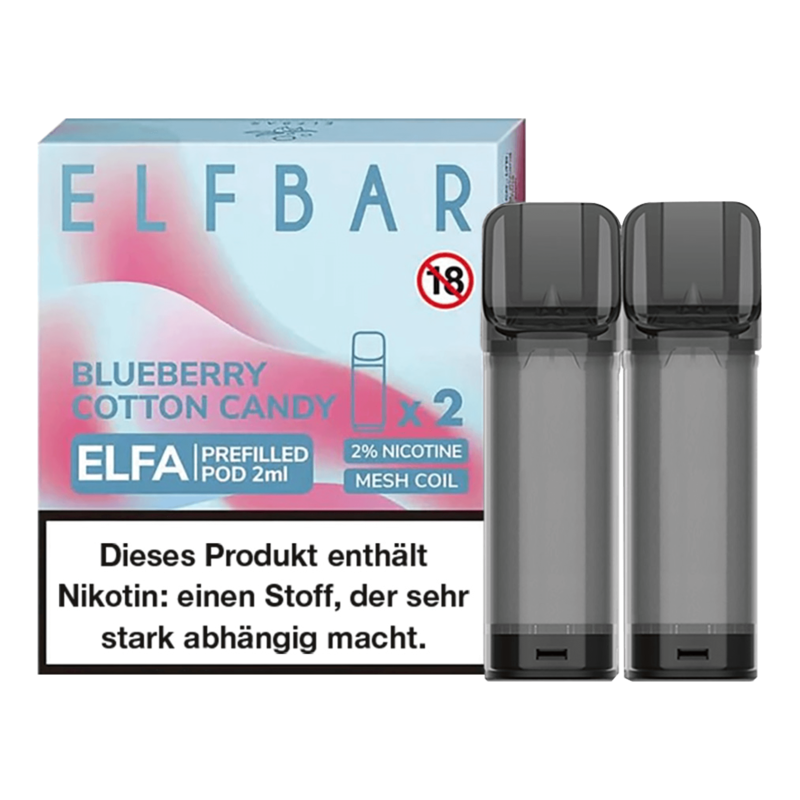 ELF Bar ELFA - Blueberry Cotton Candy Pod - 2er Pack