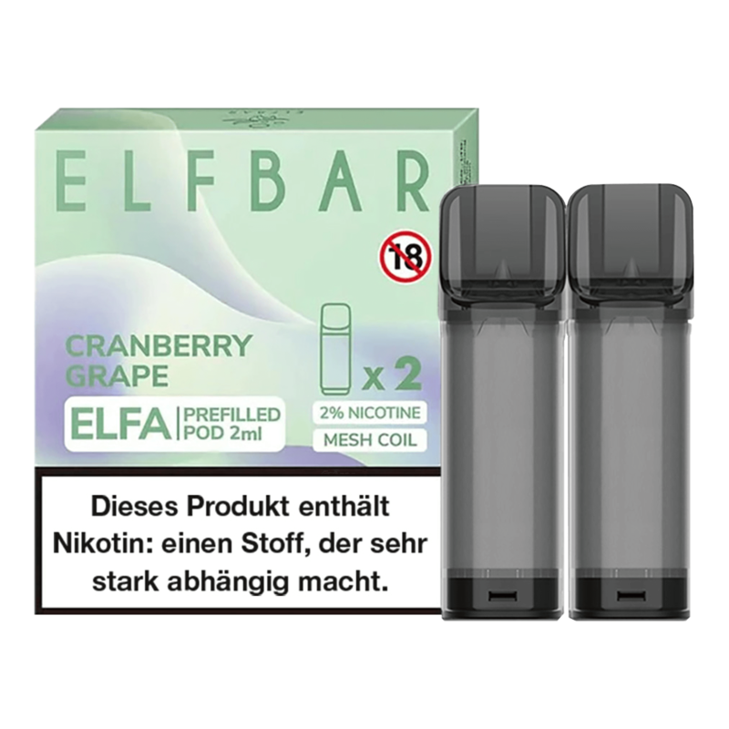 ELF Bar ELFA - Cranberry Grape Pod - 2er Pack