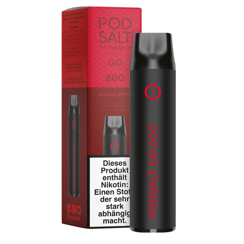POD SALT GO 600 - Double Apple - Einweg E-Zigarette