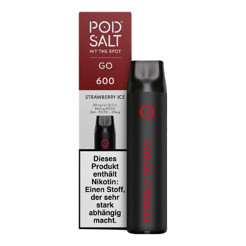 POD SALT GO 600 - Strawberry Ice - Einweg E-Zigarette