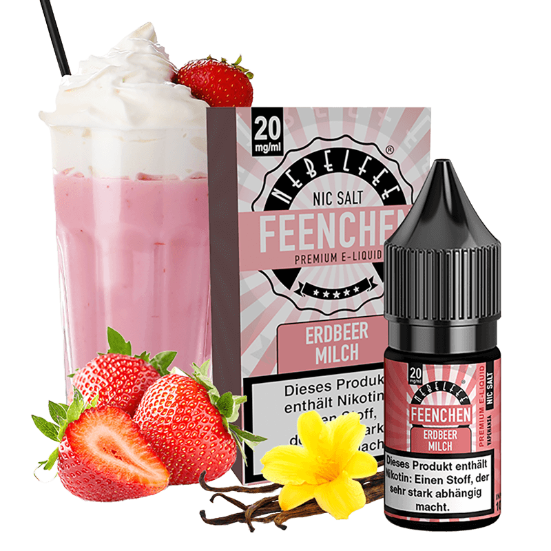 Nebelfee Feenchen E-Liquid - Erdbeermilch - 10 ml Nikotinsalz