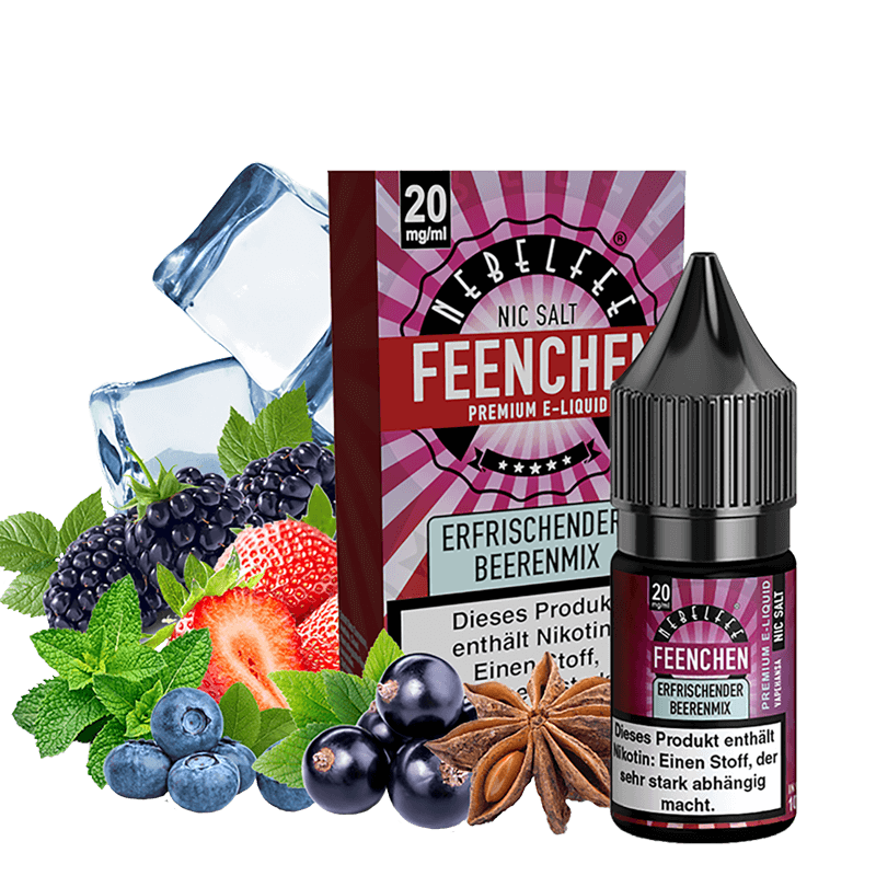 Nebelfee Feenchen E-Liquid - Erfrischender Beerenmix - 10 ml Nikotinsalz