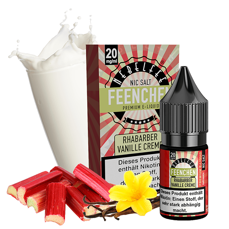 Nebelfee Feenchen E-Liquid - Rhabarber Vanillecreme - 10 ml Nikotinsalz