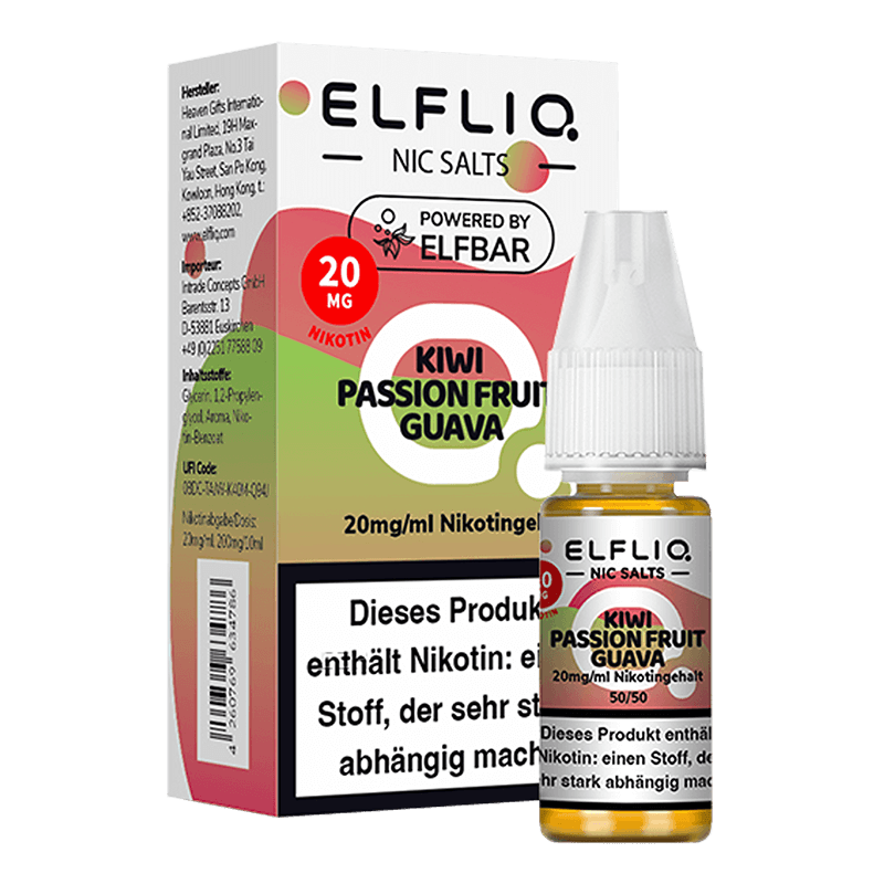 ELF Bar Elfliq - Kiwi Passion Fruit Guava - 10 ml Nikotinsalz 
