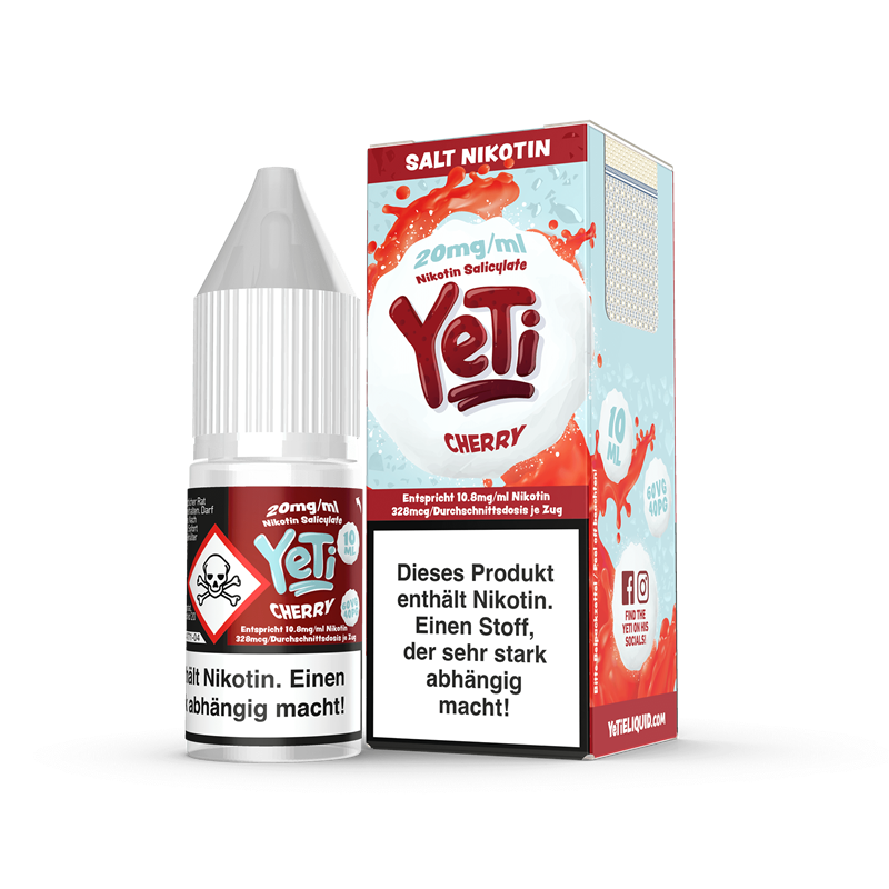 Yeti E-Liquid - Cherry - 10 ml Nikotinsalz 