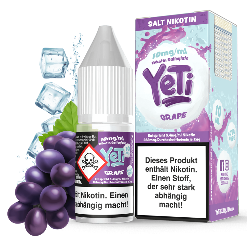 Yeti E-Liquid - Grape - 10 ml Nikotinsalz