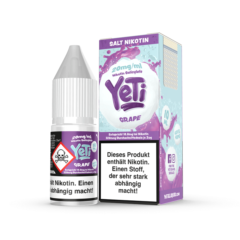 Yeti E-Liquid - Grape - 10 ml Nikotinsalz 