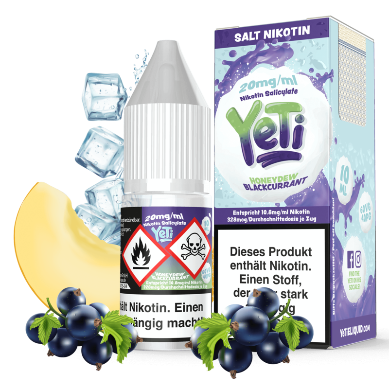 Yeti E-Liquid - Honeydew Blackcurrant - 10 ml Nikotinsalz