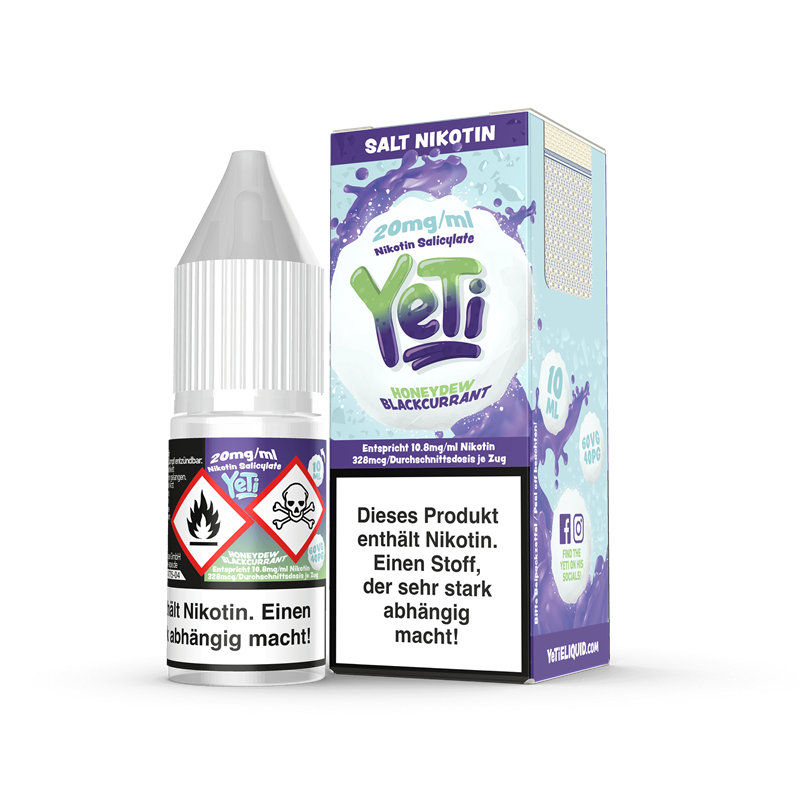 Yeti E-Liquid - Honeydew Blackcurrant - 10 ml Nikotinsalz 