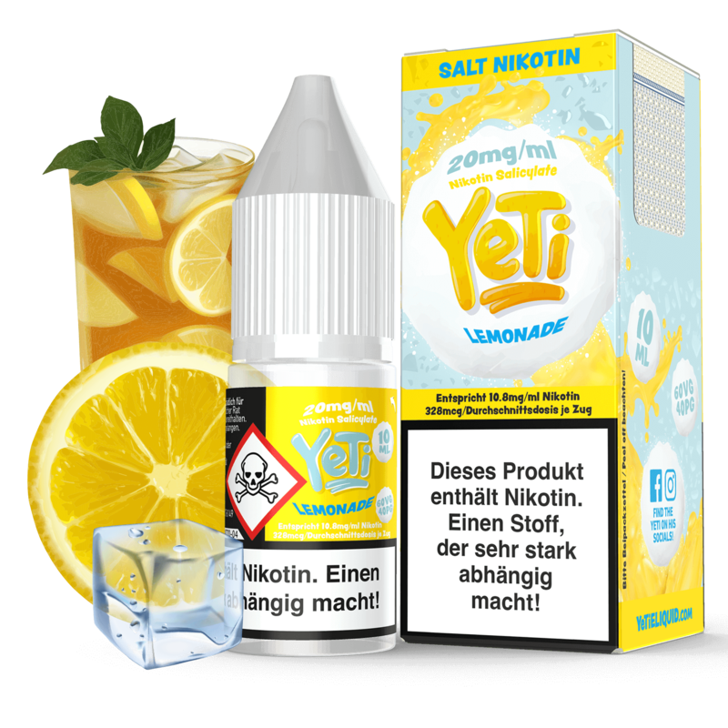 Yeti E-Liquid - Lemonade - 10 ml Nikotinsalz