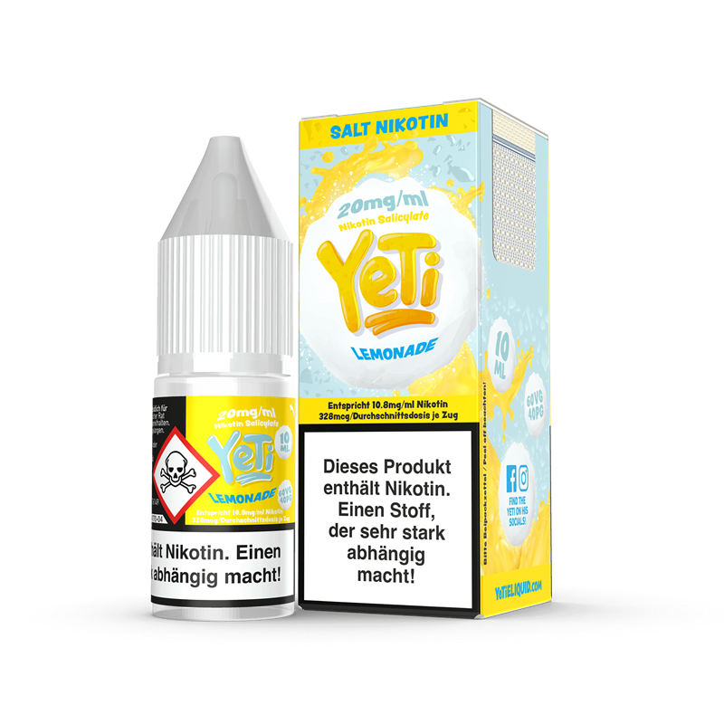Yeti E-Liquid - Lemonade - 10 ml Nikotinsalz 