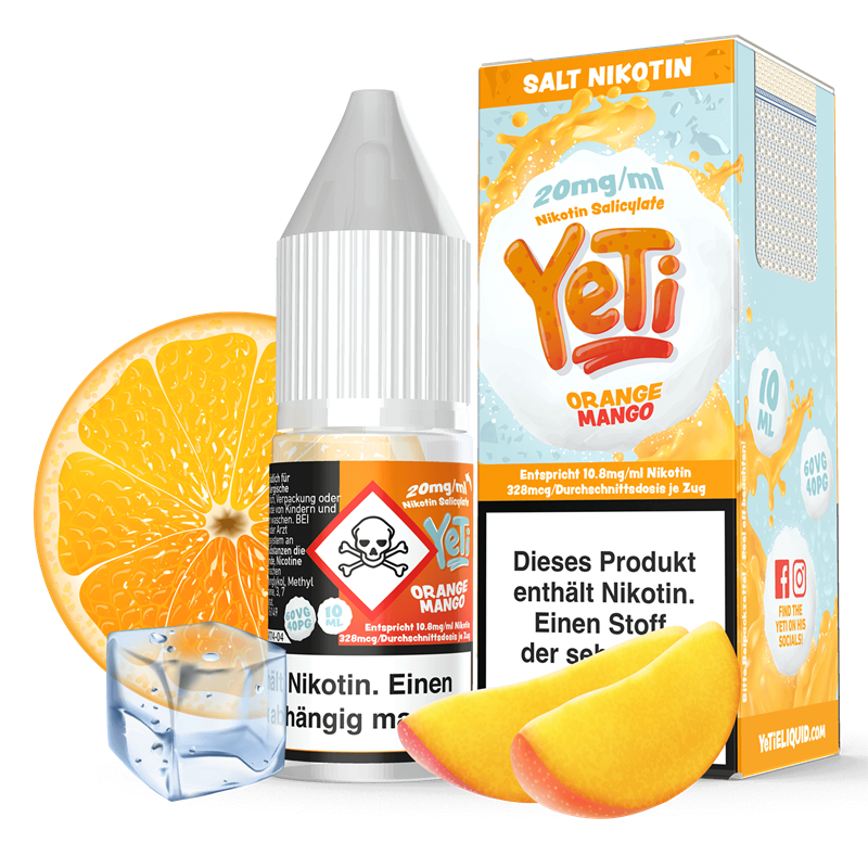 Yeti E-Liquid - Orange Mango - 10 ml Nikotinsalz