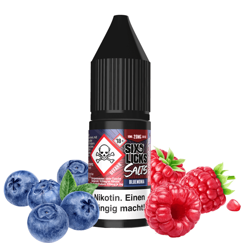 Six Licks E-Liquid - Bluemonia - 10 ml Nikotinsalz