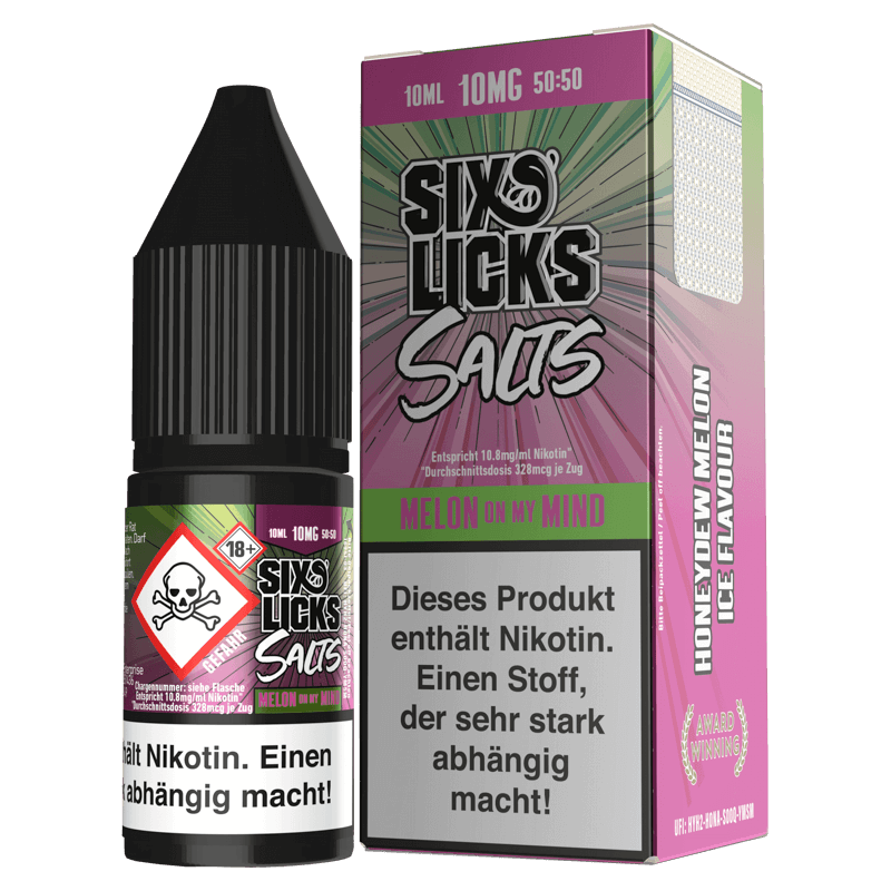 Six Licks E-Liquid - Melon On My Mind - 10 ml Nikotinsalz