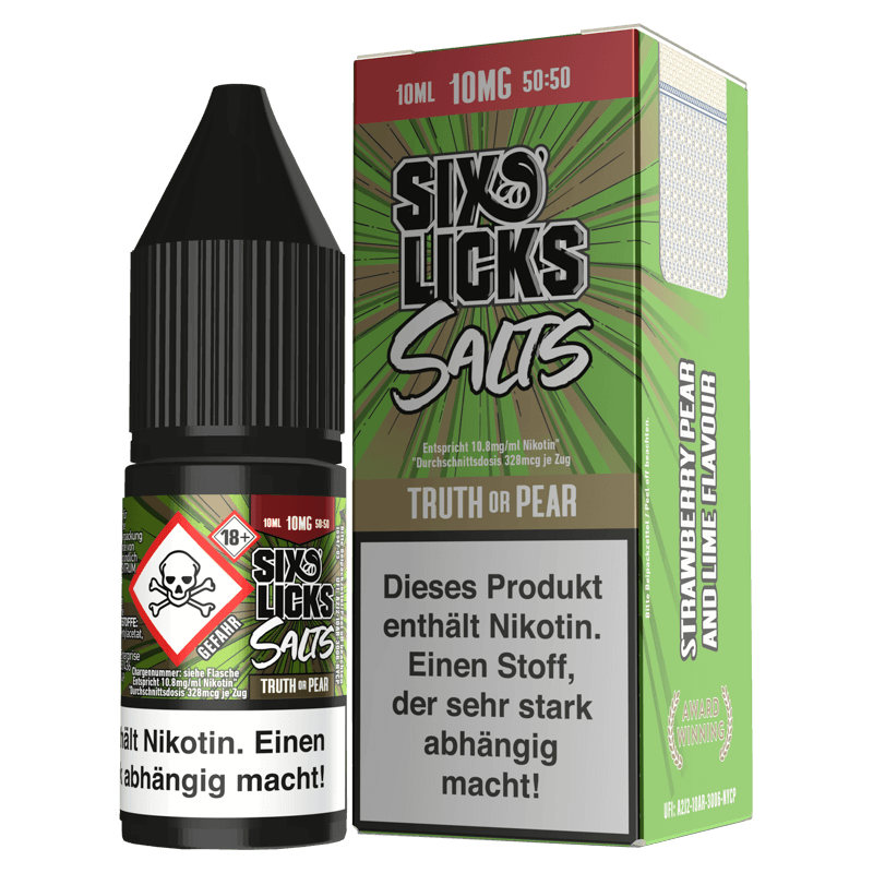 Six Licks E-Liquid - Truth Or Pear - 10 ml Nikotinsalz