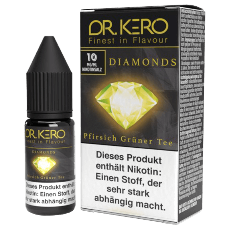 Dr. Kero - Diamonds - Pfirsich Grüner Tee - 10 ml Nikotinsalz Liquid 