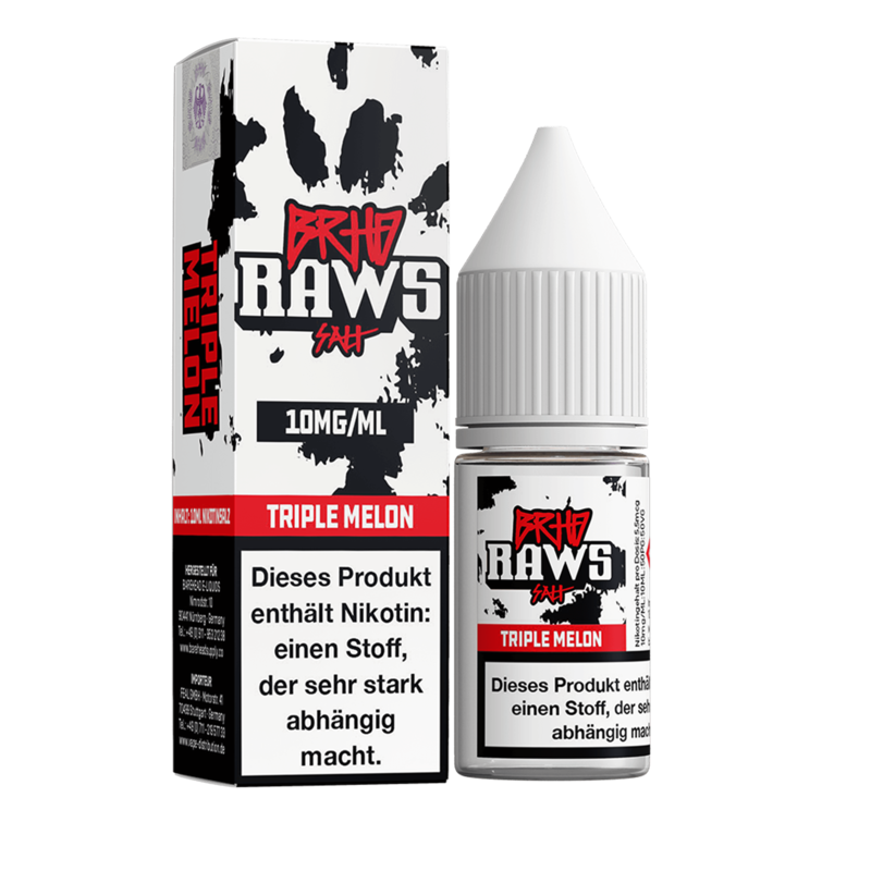 Barehead - RAWS - Triple Melon - 10 ml Hybrid-Nikotinsalz Liquid 