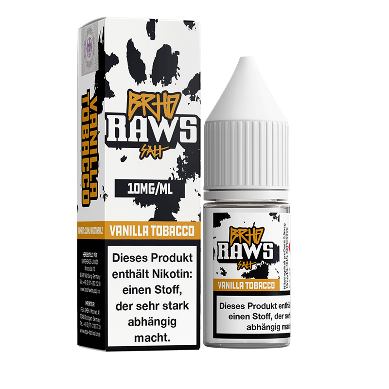 Barehead - RAWS - Vanilla Tobacco - 10 ml Hybrid-Nikotinsalz Liquid 