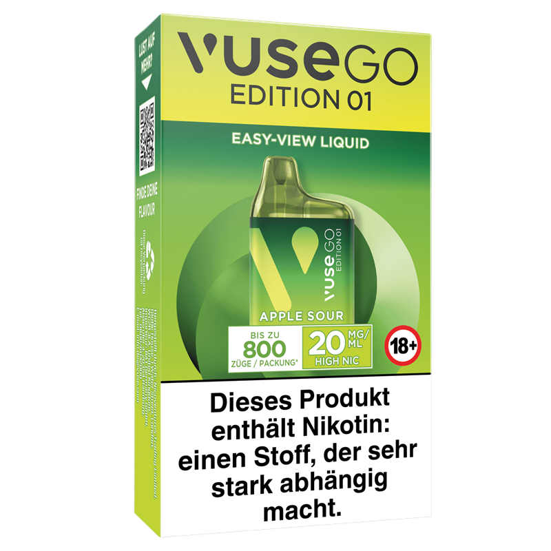 Vuse GO Box - Edition 01 - Apple Sour - Einweg E-Zigarette 