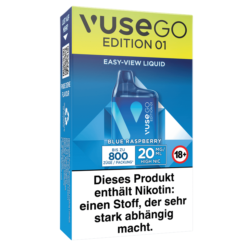 Vuse GO Box 800 - Edition 01 - Blue Raspberry - Einweg E-Zigarette 