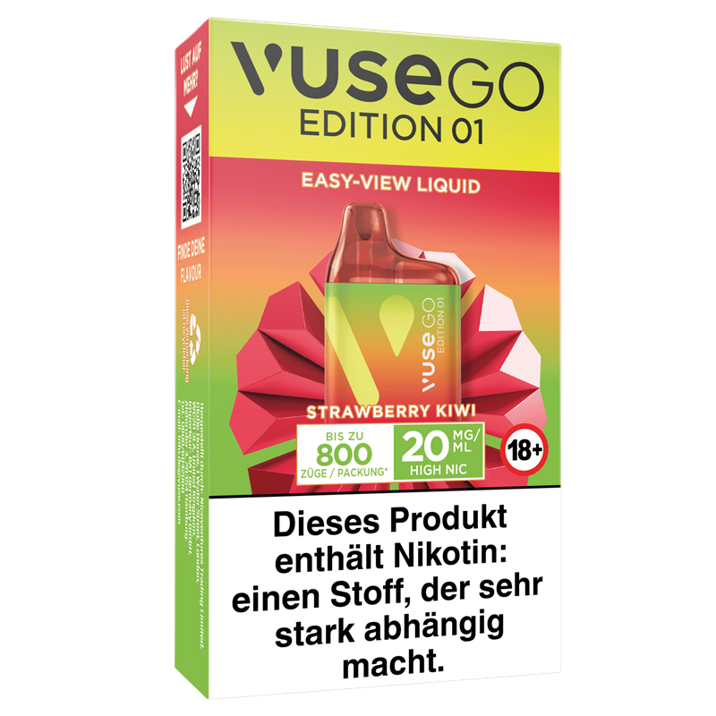 Vuse GO Box 800 - Edition 01 - Strawberry Kiwi - Einweg E-Zigarette 