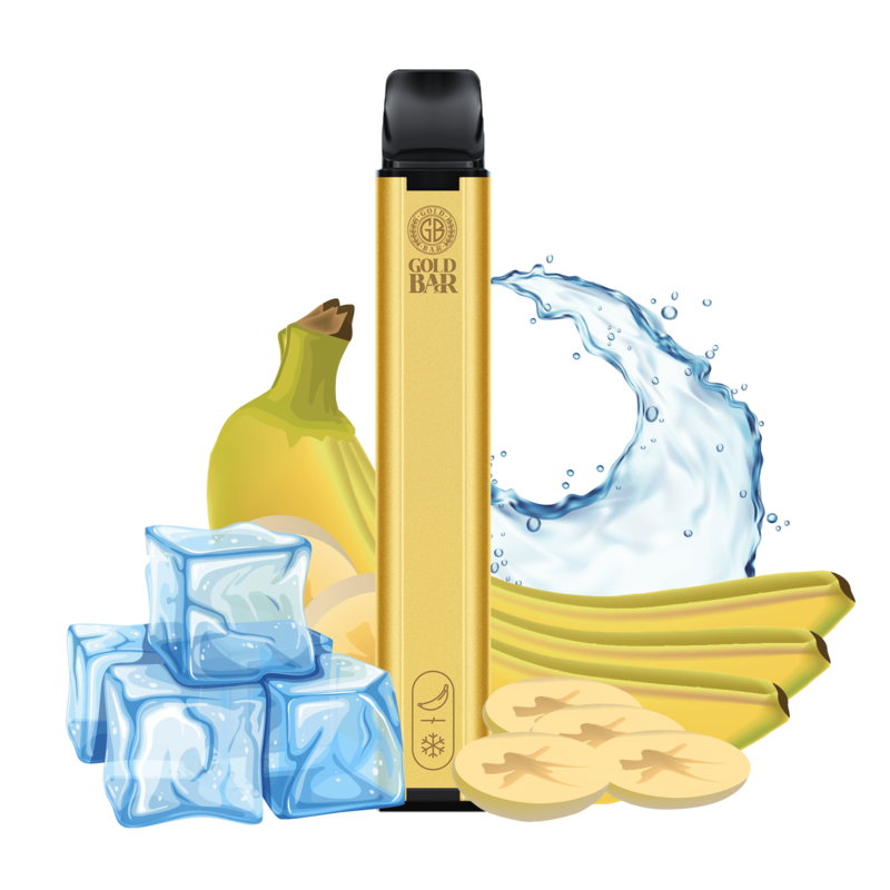 Vape Gold - Gold BAR 600 - Banana Ice - Einweg E-Zigarette