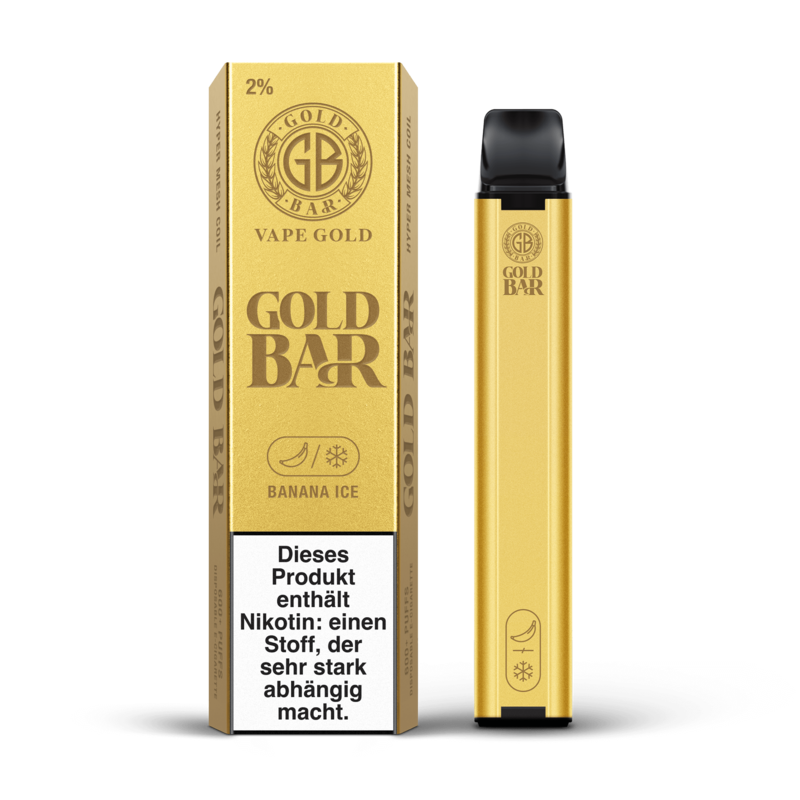 Vape Gold - Gold BAR 600 - Banana Ice - Einweg E-Zigarette 